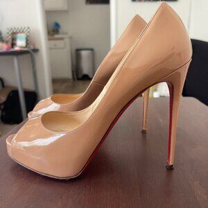 Christian Louboutin Nude Prive 120 Patent size 37.5
